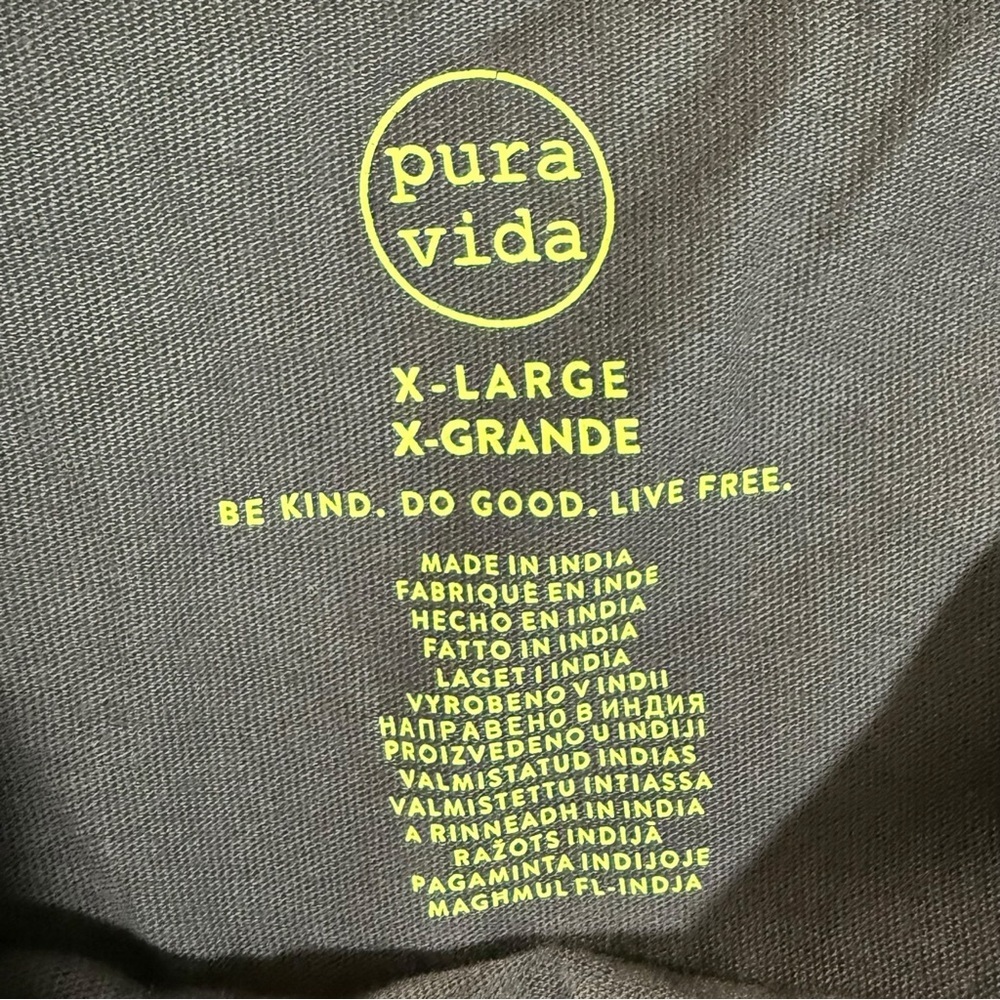 Pura Vida Women’s Wave Logo Crop Tee Gray Size XL - Picture 3 of 6